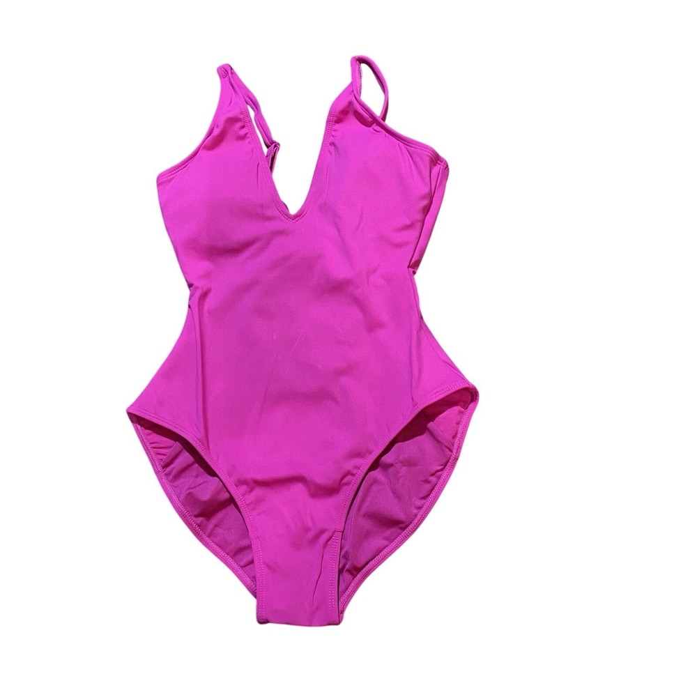 TA3 NWT Plungey One Piece Swimsuit Pink Size XS Short Slimming Shape Wear‎ Swim